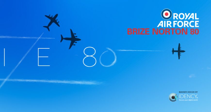 Section of Brize Norton 80 banner design