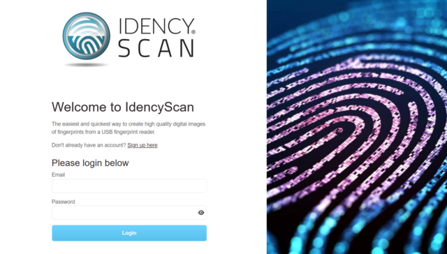 Idencyscan login image