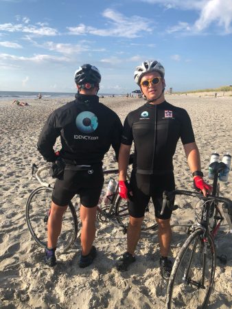 Ready to go in custom Idency cycling gear!