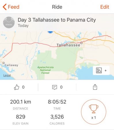 Day 3 Strava screenshot