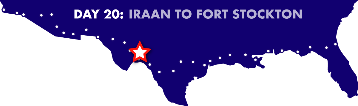 Day 20: Iraan to Fort Stockton