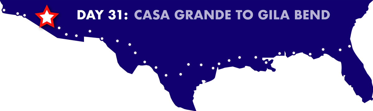 Day 31: Casa Grande to Gila Bend