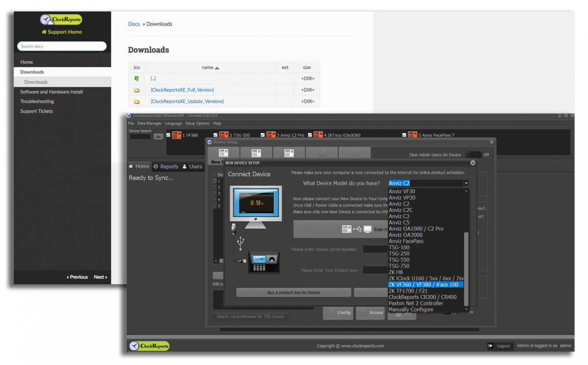 clockreports setup