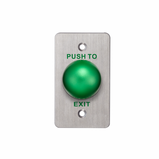 Stainless Steel Door Exit Button (Green)