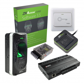 ZKTeco Fingerprint & RFID Outdoor Access Control Bundle