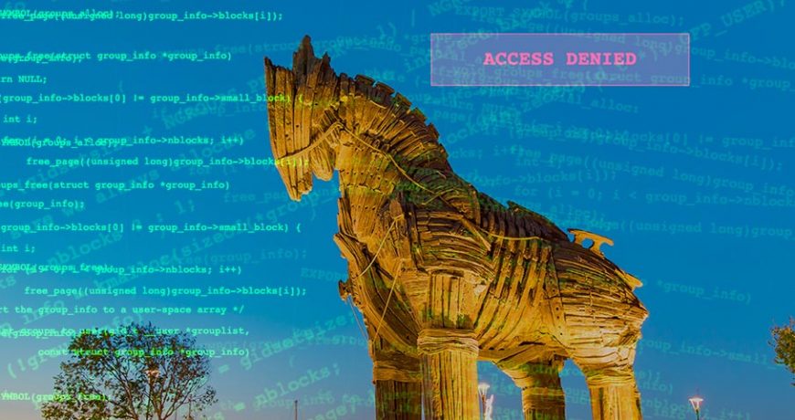Photo: Trojan Horse status in Turkey overlaid with random computer code