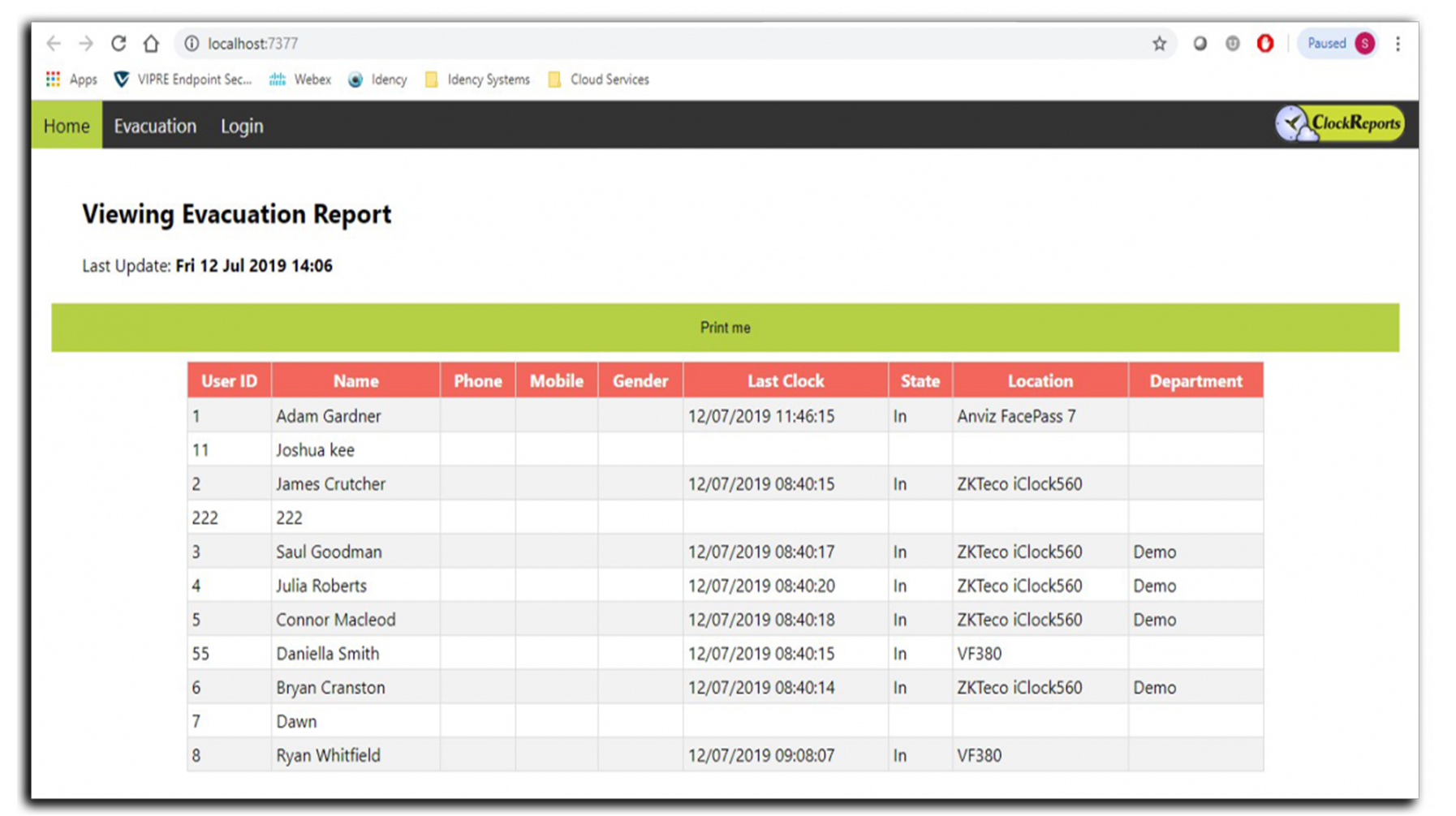 ClockReportsXE Ultimate Time & Attendance Software - Idency