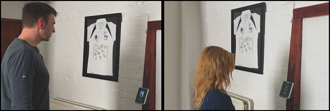 2Anviz-Facepass-7-clocking-demonstrations demonstrating facial recognition for individuals of different heights