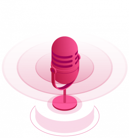 News icon showing large microphone