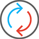 circle reverse icon