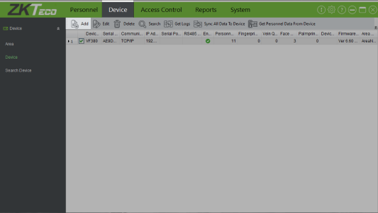 ZKTeco Software