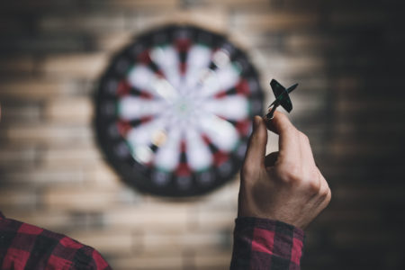 My view of the dart board now I'm older.
