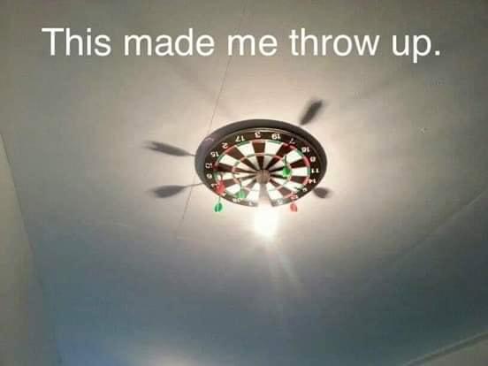Throw up dart board
