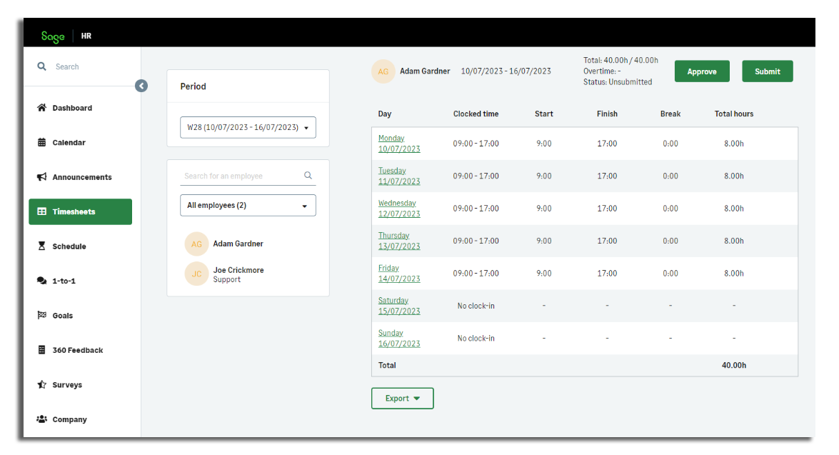 SageHR Facial Recognition Terminal