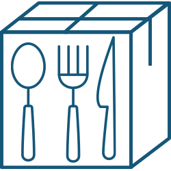 food production icon cutlery box image