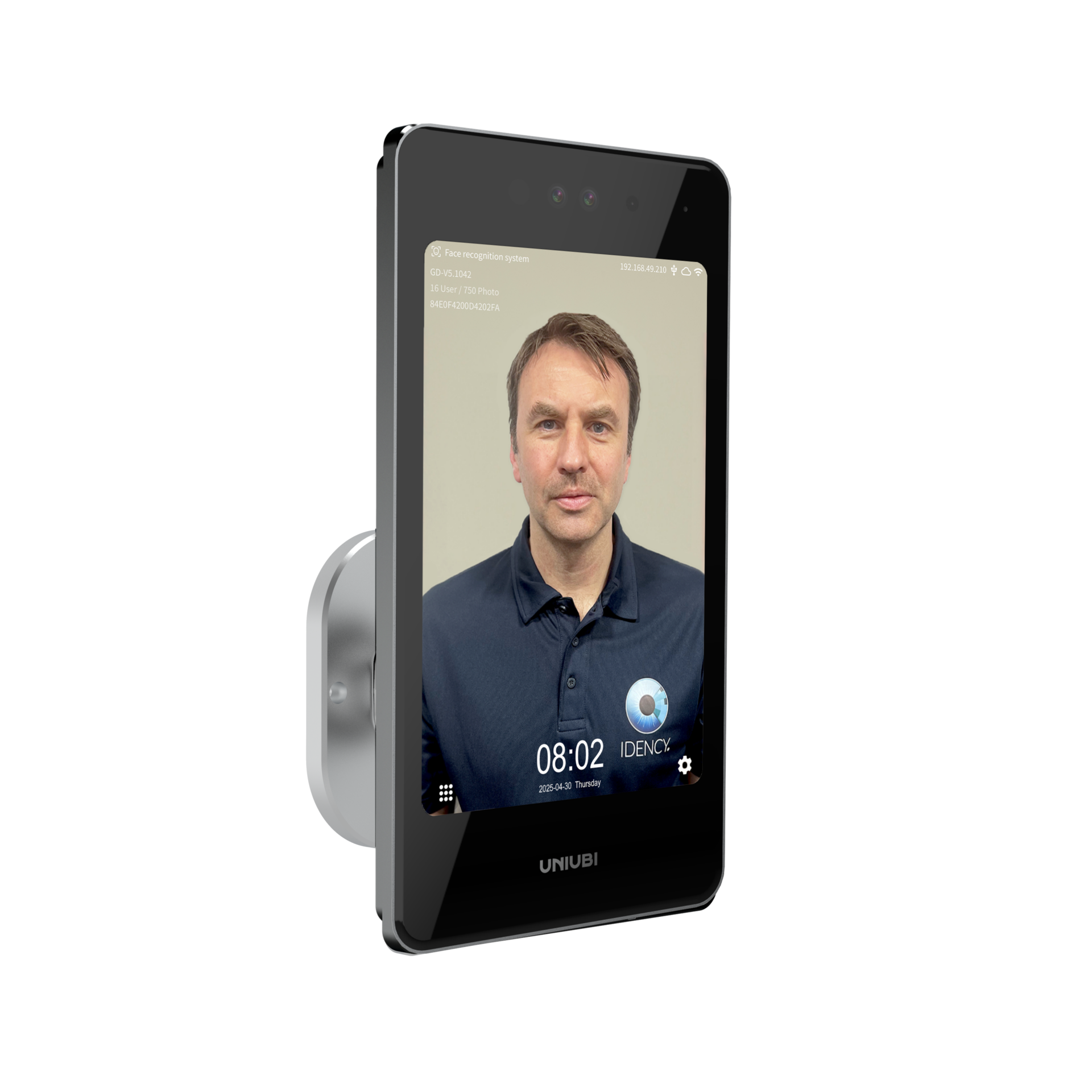 UFace 8 wall mount from front