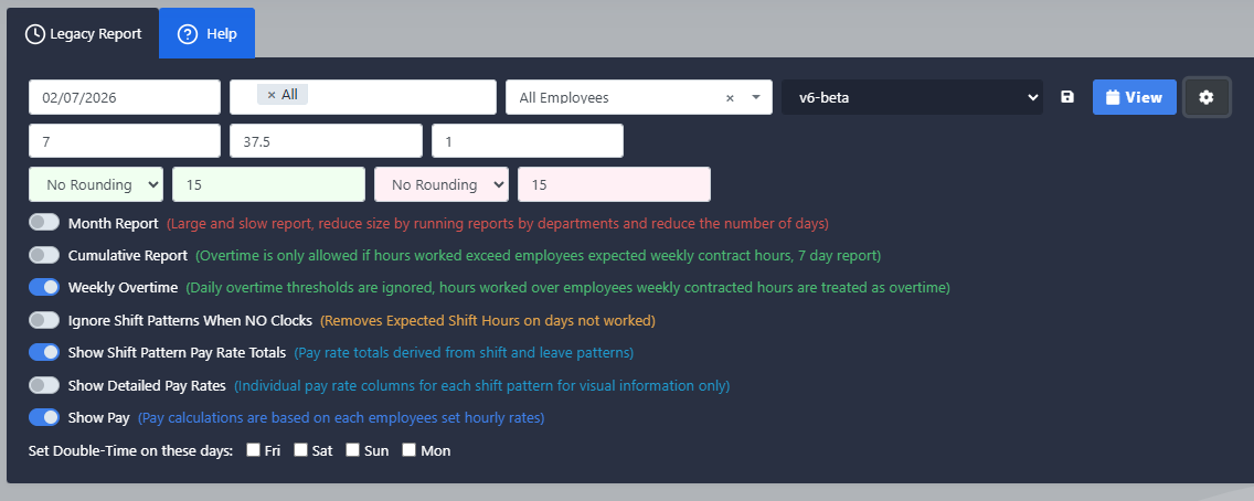 Go2Clock legacy report update
