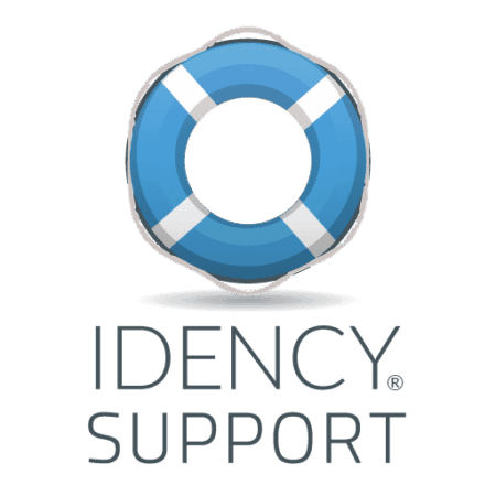 IdencySupport logo - icon of Lifebelt in Idency blue