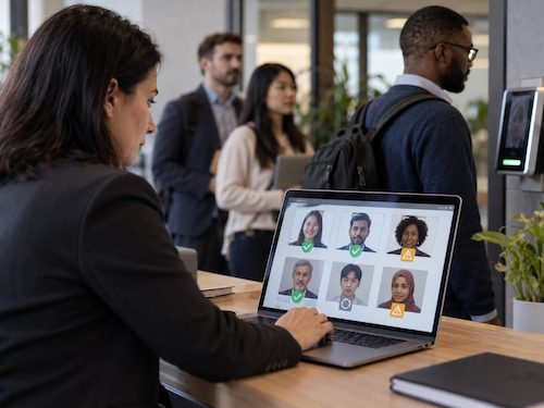 hr checking employee clock in data